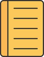 Notebook Line Filled Light Icon vector