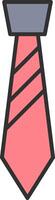 Tie Line Filled Light Icon vector