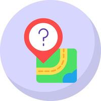 Question Glyph Flat Bubble Icon vector