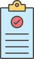 Checklist Line Filled Light Icon vector