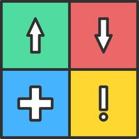 Swot Analysis Line Filled Light Icon vector
