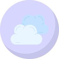 Overcast Glyph Flat Bubble Icon vector