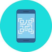 Smartphone Qr Code Vector Icon