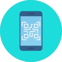 teléfono inteligente qr código vector icono