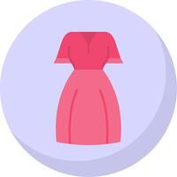 Women dress Glyph Flat Bubble Icon vector