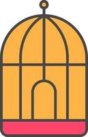 Circus Cage Line Filled Light Icon vector