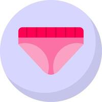 Underwear Glyph Flat Bubble Icon vector