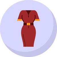 Mini dress Glyph Flat Bubble Icon vector