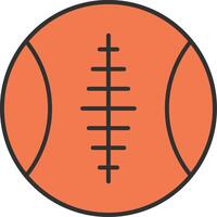 Sports Ball Line Filled Light Icon vector