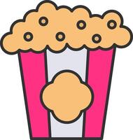 Popcorn Line Filled Light Icon vector