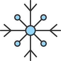 Snow Line Filled Light Icon vector