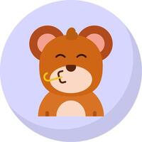 Congratulation Glyph Flat Bubble Icon vector