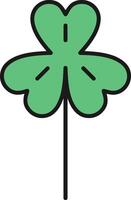 Clover Line Filled Light Icon vector