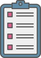 Checklist Line Filled Light Icon vector