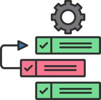 Backlog Line Filled Light Icon vector