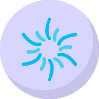 Cyclone Glyph Flat Bubble Icon vector