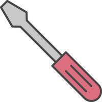 Screwdriver Line Filled Light Icon vector