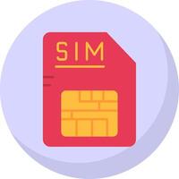 Sim Glyph Flat Bubble Icon vector