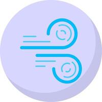 Wind Glyph Flat Bubble Icon vector