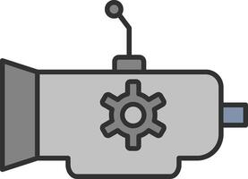 Gearbox Line Filled Light Icon vector