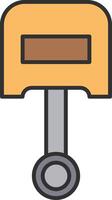 Piston Line Filled Light Icon vector