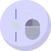 Mouse Glyph Flat Bubble Icon vector