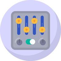 Control Glyph Flat Bubble Icon vector