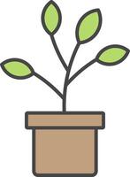 Plant Line Filled Light Icon vector