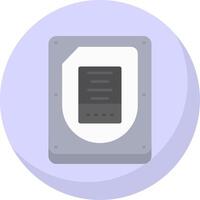 Disk Glyph Flat Bubble Icon vector