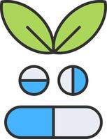 Vitamins Line Filled Light Icon vector
