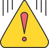 Warning Line Filled Light Icon vector