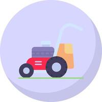 Mower Glyph Flat Bubble Icon vector