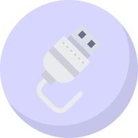 Usb Glyph Flat Bubble Icon vector