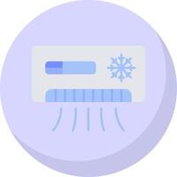 Conditioner Glyph Flat Bubble Icon vector