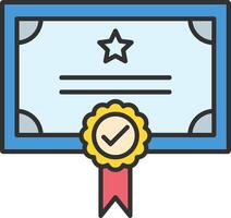 Qualify Line Filled Light Icon vector
