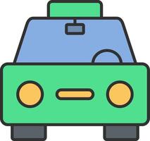 Taxi Line Filled Light Icon vector