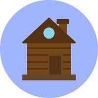 Wood Cabin Vector Icon