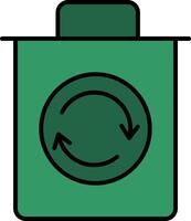 Trash Line Filled Light Icon vector