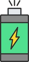 Power Line Filled Light Icon vector