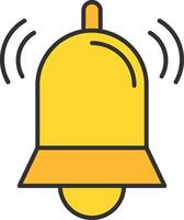 Bell Line Filled Light Icon vector