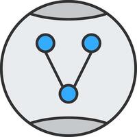 Share Option Line Filled Light Icon vector