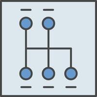 Shift Line Filled Light Icon vector
