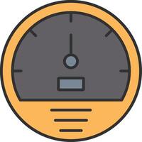 Speedometer Line Filled Light Icon vector