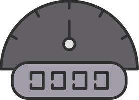 Tachometer Line Filled Light Icon vector