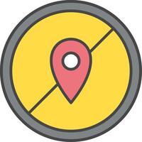 Avoid Line Filled Light Icon vector
