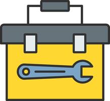 Toolbox Line Filled Light Icon vector