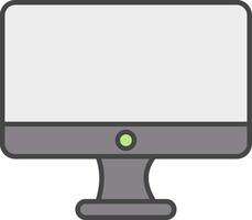 Monitor Line Filled Light Icon vector