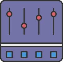 Control Panel Line Filled Light Icon vector