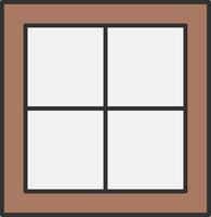 Window Line Filled Light Icon vector