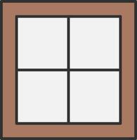 ventana línea lleno ligero icono vector